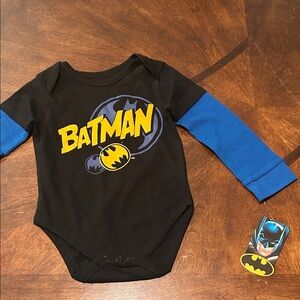 DC Comics Black Batman Baby Onesie